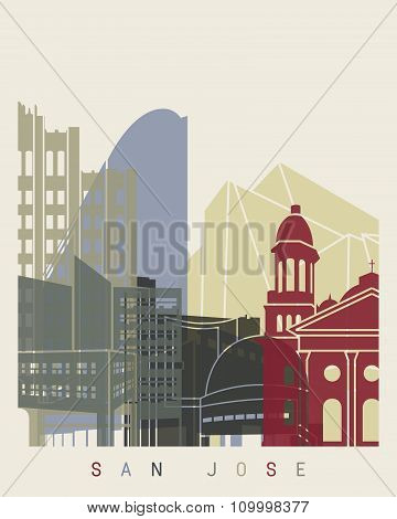 San Jose Skyline Poster