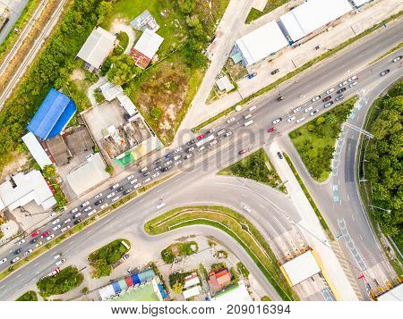 Aerial View Of T-junction