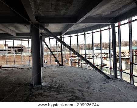 Construction Site Of An Industrial Building Inside