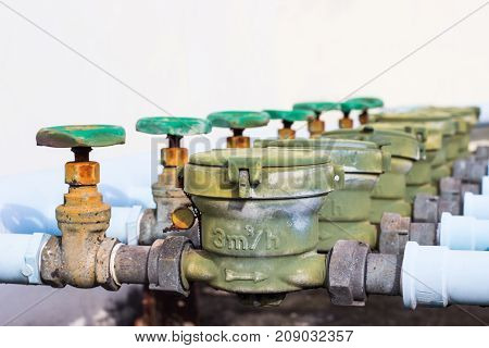 Water meter for rooms and buildings for rent