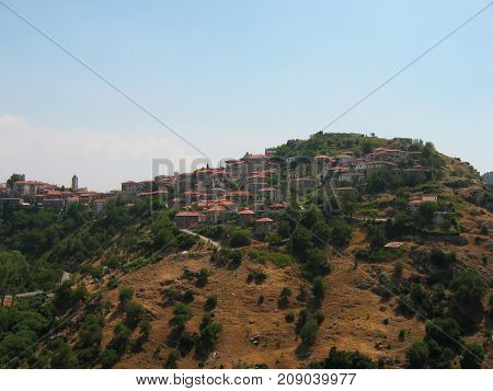 Dimitsana town in Peloponnese at Greece Europe