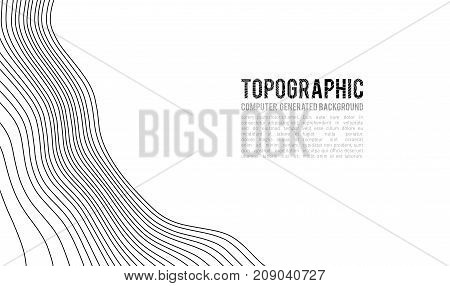 Topographic map contour background. Topo map with elevation. Contour map vector. Geographic World Topography map grid abstract vector illustration .