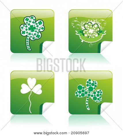 Shamrock vektorové ilustrace samolepky