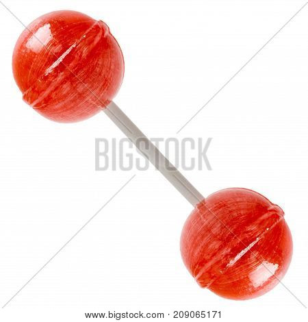 Mint Lollipop Isolated On White