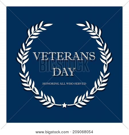 Day veteran usa banner, vector illustration flat, text, texture scrapes