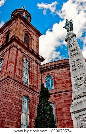 Paulskirche Paul's Church in Frankfurt - Venue of the first German National Assembly - First German Constitution resolved here - symbol of freedom and democracy, Germany