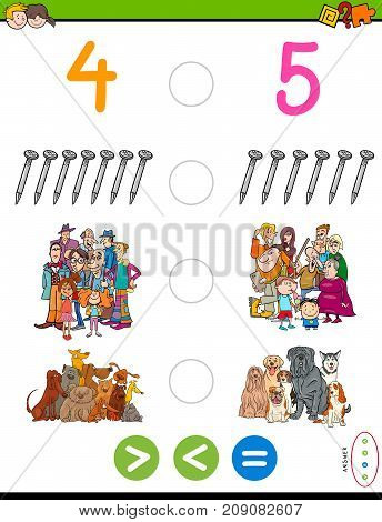 Greater Less Or Equal Maths Puzzle Game