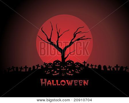 temetője éjszaka táj-val full moon, tapéta