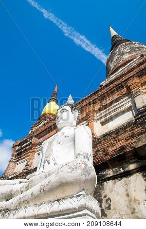 Chai-mongkol pagoda at Wat Yai Chai-mongkol Ayutthaya thailand