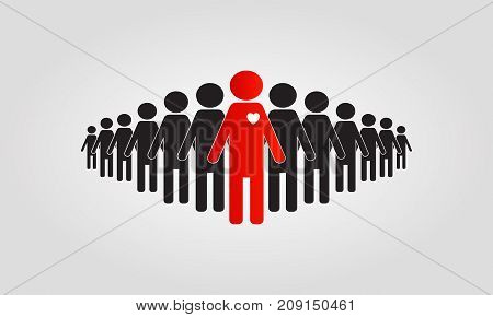 User group icon. Management Business Team Leader Sign. Customer icon. Love symbol. Health care management. Heart group icon. Wedding group.