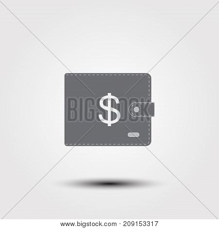 Wallet full of money. flat vector illustration. Icon for web.