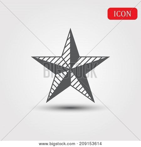 Star Isolated Flat Web Mobile Icon Vector Sign Symbol Button Element Silhouette