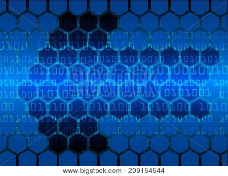 Cyber Security Data Protection Business Technology Privacy concept key lock and digital technology background abstract technology concept background vector illustration.