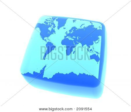 Terre sur Gel Cube
