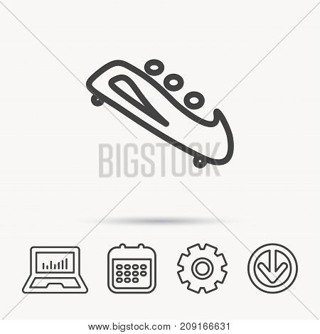 Bobsleigh Icon. Three-seater Bobsled Sign. Professional Winter Sport Symbol. Notebook, Calendar And 