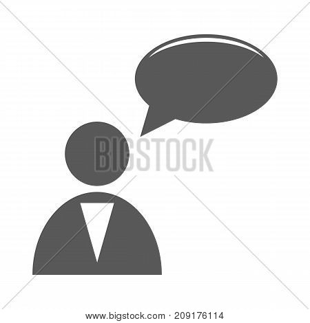 Speaker icon. Vector simple illustration of speaker icon isolated on white background