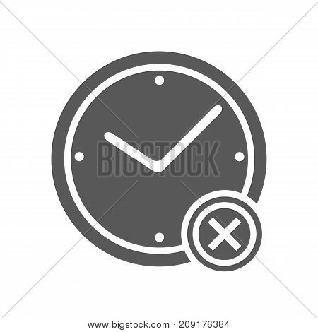 No time icon. Vector simple illustration of no time icon isolated on white background