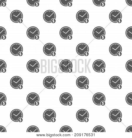 Clock money pattern seamless. Repeat illustration of clock money pattern vector geometric for any web design