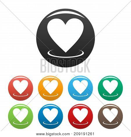Heart icons set. Vector simple illustration of heart icons isolated on white background