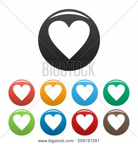 New heart icons set. Vector simple illustration of new heart icons isolated on white background