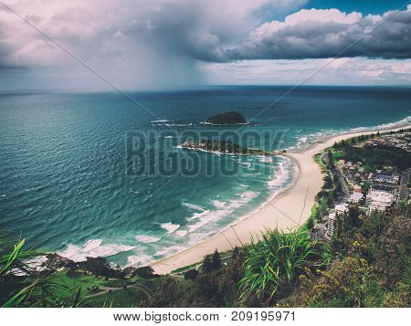 Storm over the coast of Mount Maunganui