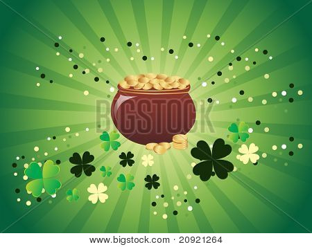 faïence magique avec shamrock floral