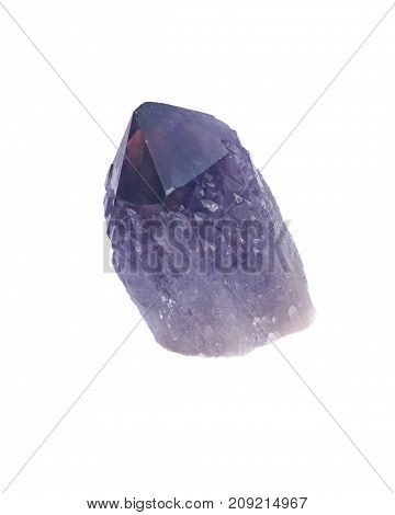 Ametrine lightbrary point from Bolivia isolated on white background