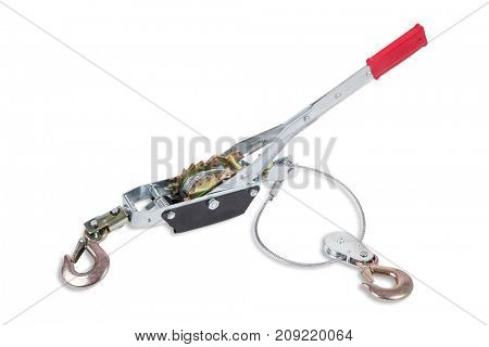 hand power puller tool on white background