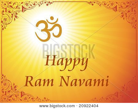 พื้นหลังรังสีกับบัตรรูปแบบออม navami ราม