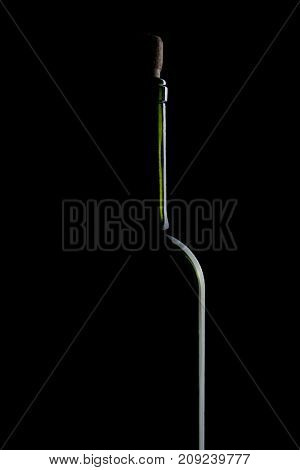bottle of wine on a black background