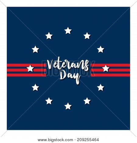 Day veteran usa banner vector illustration flat text texture scrapes