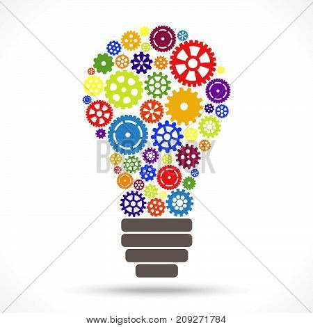 Light Bulb With Gear Wheels