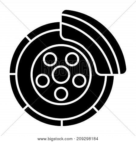 disc brake - car service icon, illustration, vector sign on isolated background