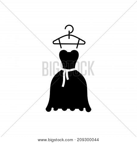 dress wedding - ball gown icon, illustration, vector sign on isolated background