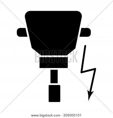 driller icon, illustration, vector sign on isolated background