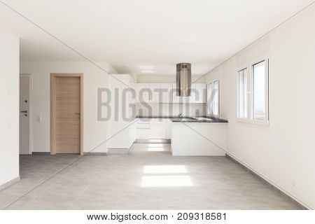 Empty modern apartment, empty spaces