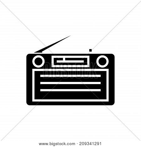 radio - radioreceiver icon, illustration, vector sign on isolated background