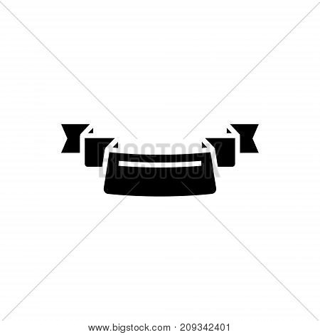 ribbon 3 corners icon, illustration, vector sign on isolated background