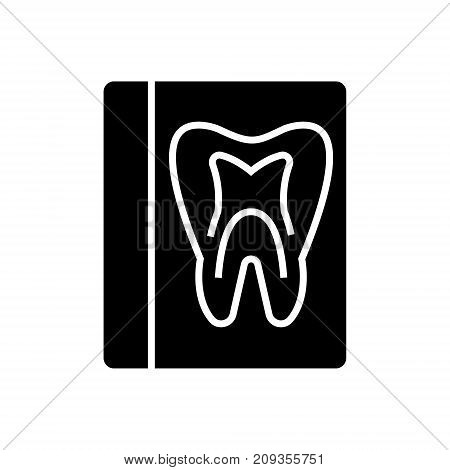 tooth record - medical dentist report icon, illustration, vector sign on isolated background