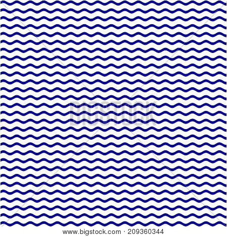 Blue waves pattern vector illustration on a wjite background