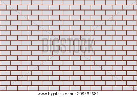 White texture seamless brick wall. Vector illustration