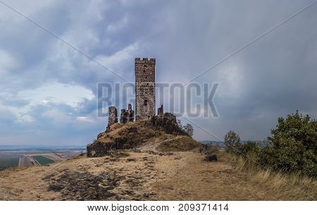 Medieval Castle In The Czech Republic On A Hill