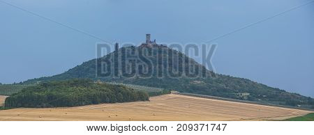 Medieval Castle In The Czech Republic On A Hill