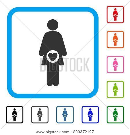 Fertility icon. Flat grey iconic symbol inside a light blue rounded rectangle. Black, gray, green, blue, red, orange color variants of Fertility vector. Designed for web and software interfaces.