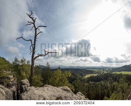 View From The High Hill In The Czech Republic