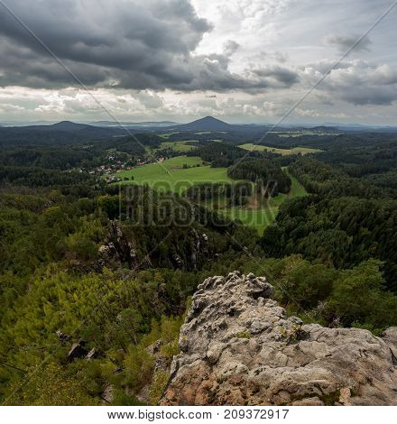 View From The High Hill In The Czech Republic