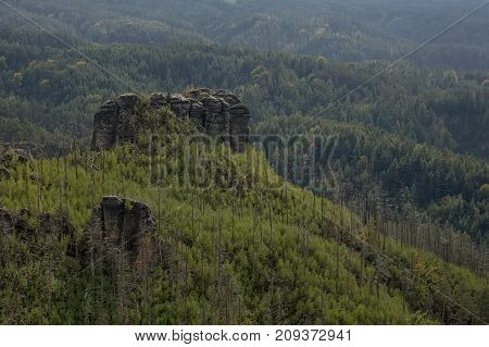 View From The High Hill In The Czech Republic