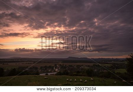 View From The High Hill In The Czech Republic