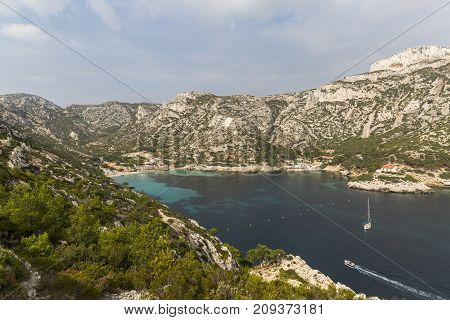 Paradise beach in the Calanques National Park on the southern coast of France