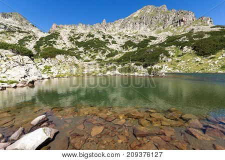 Amazing Landscape with Dzhangal peak and Samodivski lakes, Pirin Mountain, Bulgaria